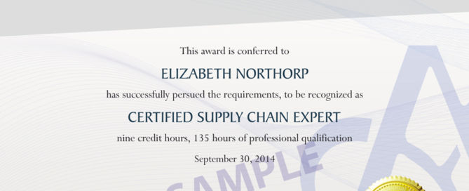 supply chain certification
