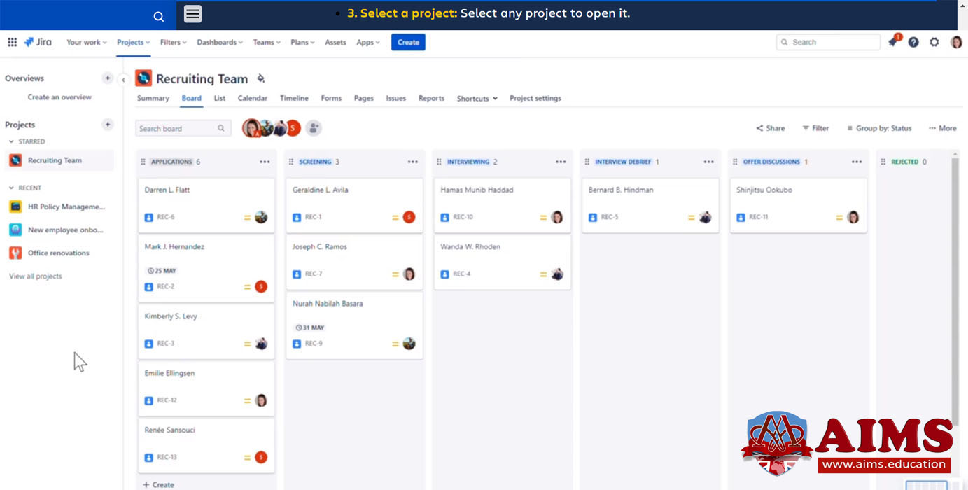 agile project management in jira