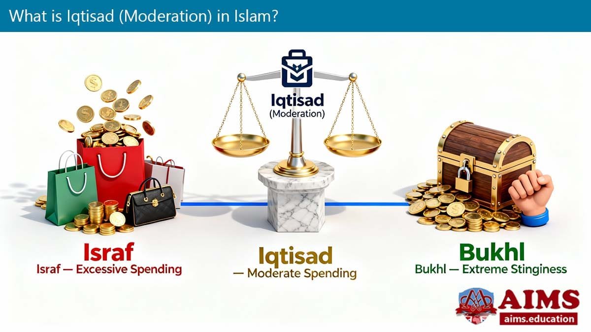 What is Iqtisad (اقتصاد) or Moderation in Spending in Islam? | AIMS Education Iqtisad