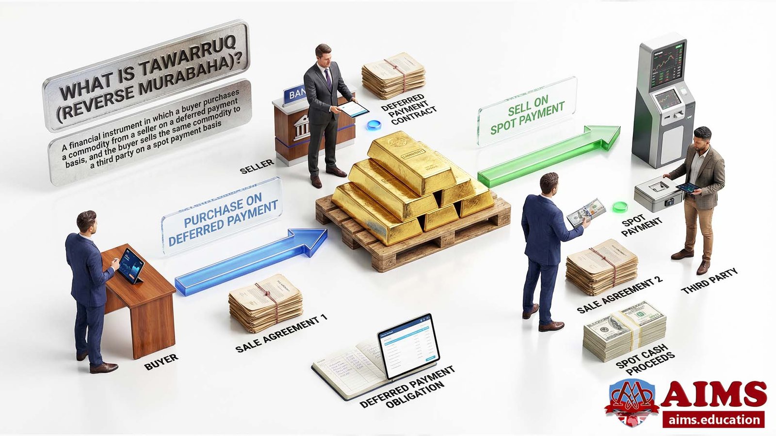 Reverse Murabaha or Tawarruq Contract in Islamic Banking | AIMS Education tawarruq