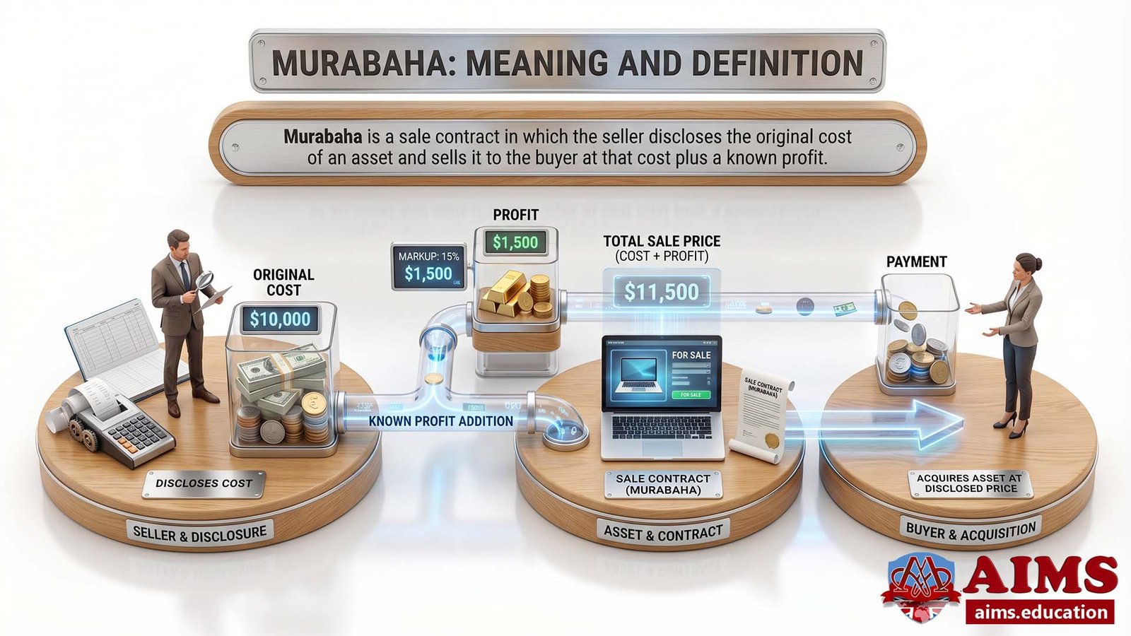 Murabaha meaning and definition with disclosed cost and known profit