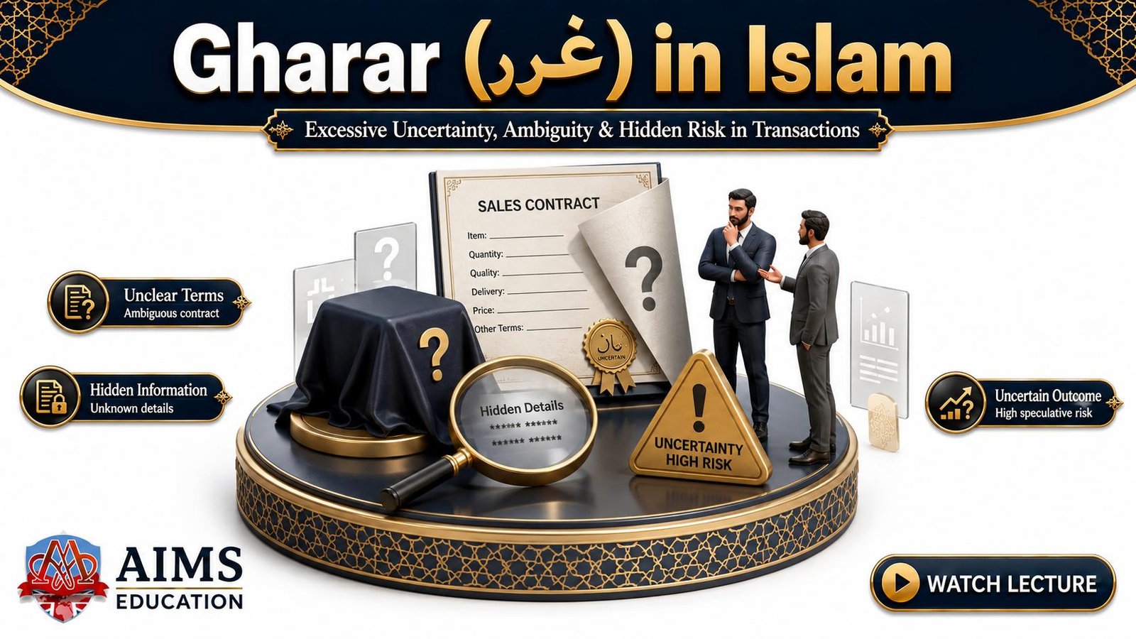 gharar in Islam - meaning, types, rules and prohibition of gharar