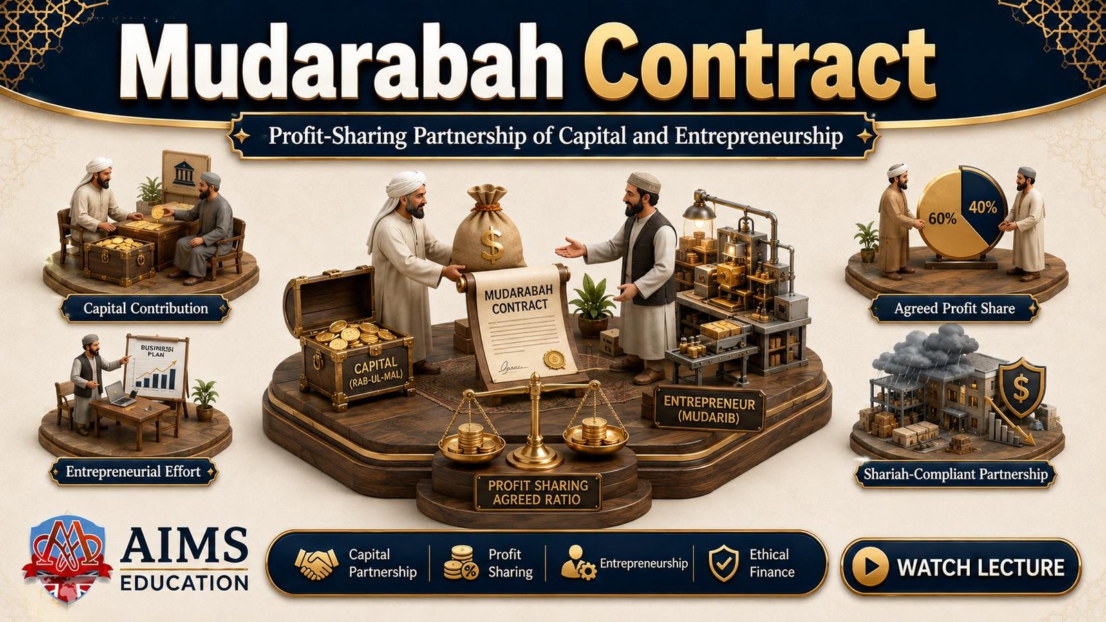 mudarabah in Islamic banking and finance - definition, types and examples