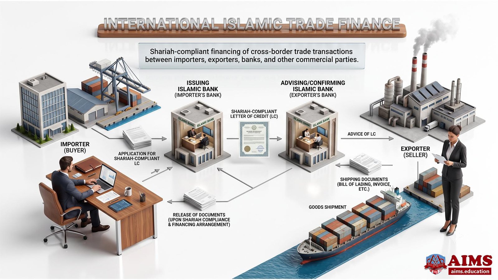 Islamic Trade Finance: Overview, Principles, 6 Products, and International Prospects | AIMS Education international Islamic trade finance