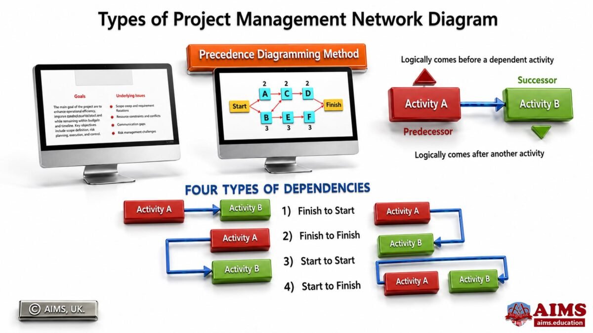 Project Management Network Diagram Examples Network Diagram Project Management - 4 Elements & Function | AIMS