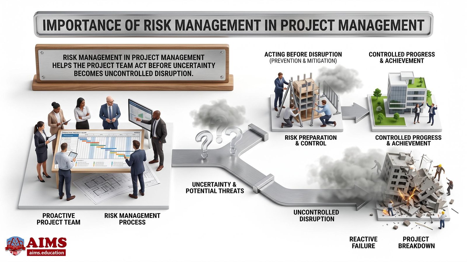 Project Risk Management: Process, Assessment, Strategies, Tools, and Examples | AIMS Education risk management in project management prevention diagram