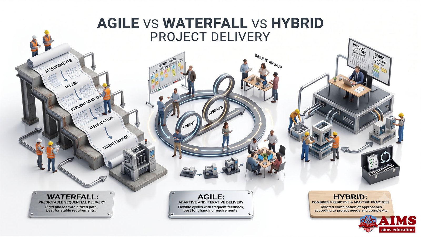Agile vs Waterfall vs Hybrid